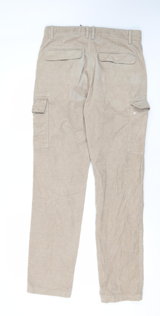 Marks and Spencer Men's Beige Cargo Trousers M