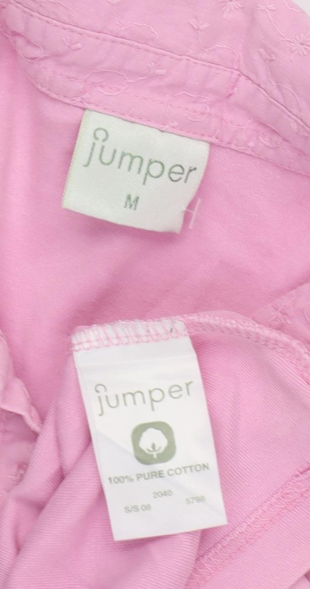 Womens UK Size M Jumper Pink Basic Polo