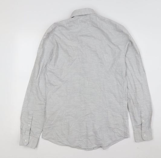 Reiss Men's Grey Slim Fit Dress Shirt M