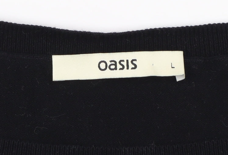 Womens UK Size L Oasis Black Pullover Jumper