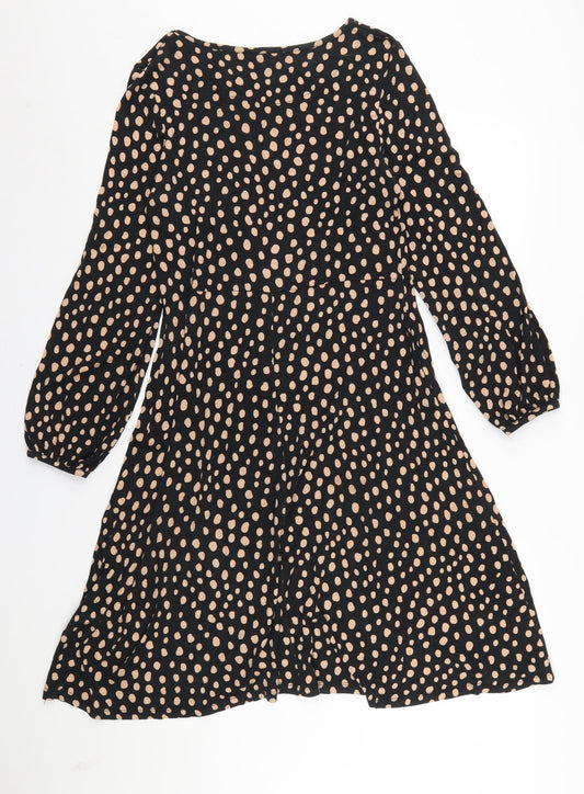 Principles Women's Black Polka Dot Shift Dress Size 12
