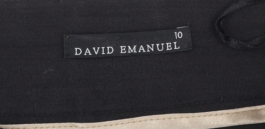 David Emanuel Black Dress Pants, Size 10, Regular Fit
