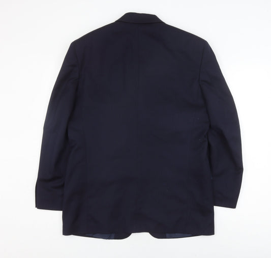Mens UK Size 40 Woolmark Regular Black Suit Jacket