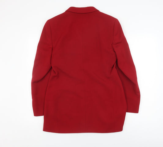 Austin Reed Women's Red Wool Long Blazer Size 12