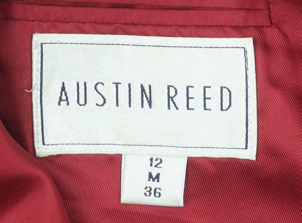 Austin Reed Women's Red Wool Long Blazer Size 12