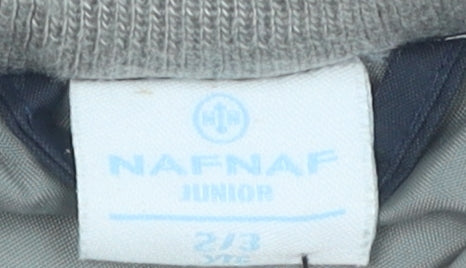 NAF NAF Unisex Blue Puffer Jacket 2-3 Years Hooded Winter