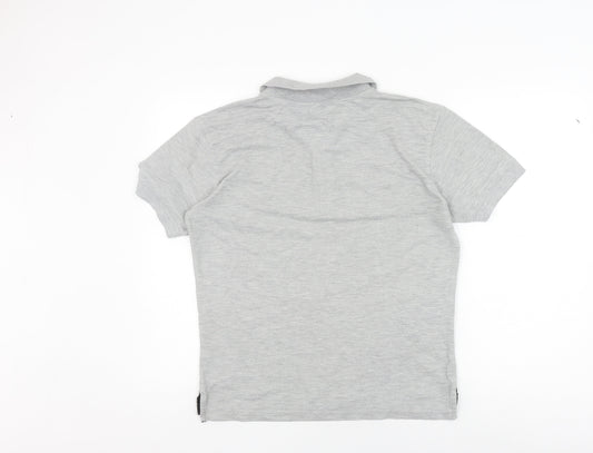 Henleys Men's Grey XS Polo, Short Sleeve, Buttoned, Regular Fit