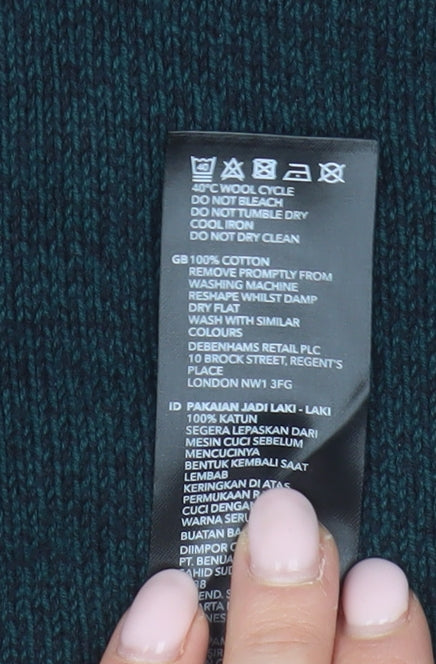 Maine New England Men's Green V-Neck Jumper M