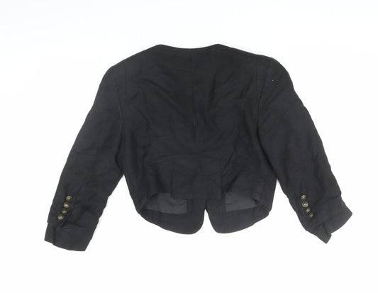Marks and Spencer Black Linen Blazer, Size 10, Women's