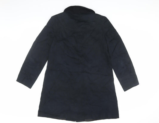 Womens UK Size 10 Marks and Spencer Black Overcoat