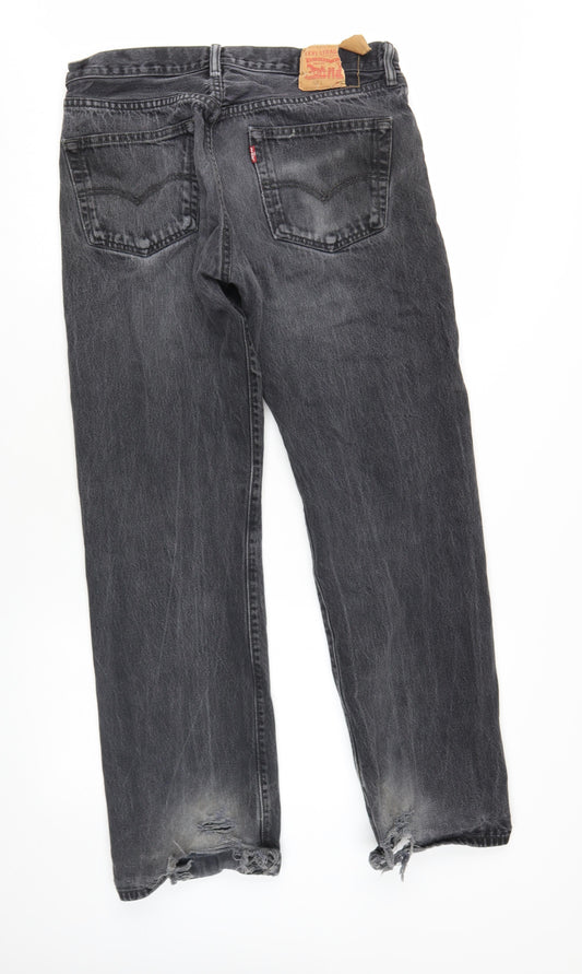 Levi's Men's Black Straight Jeans L Regular Fit