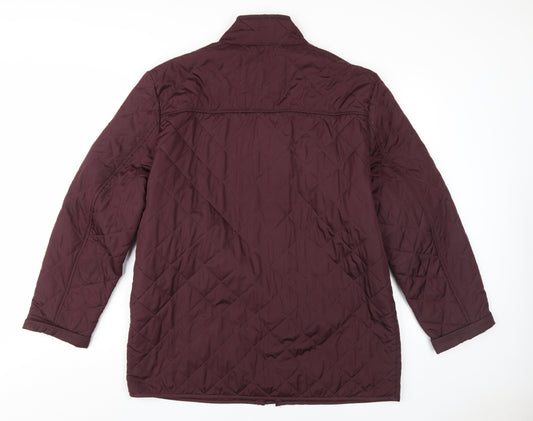Mens UK Size XL Greenwoods Red Quilted Coat