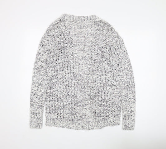 Womens UK Size 12 Warehouse Grey Cardigan Jumper