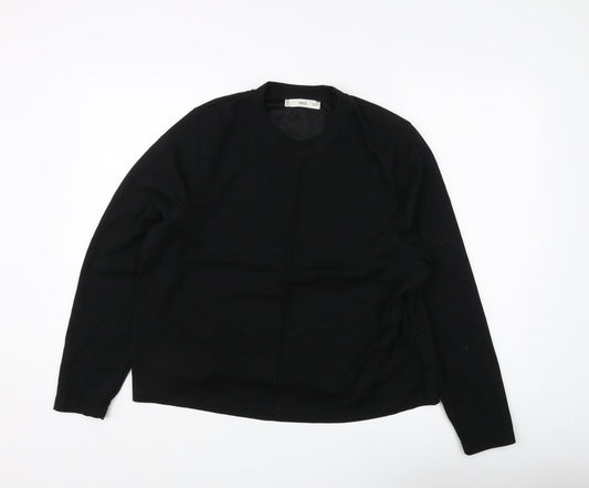 Womens UK Size 8 MNG Black Basic T-Shirt
