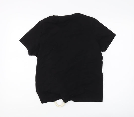 Womens UK Size 14 Marks and Spencer Black Basic T-Shirt