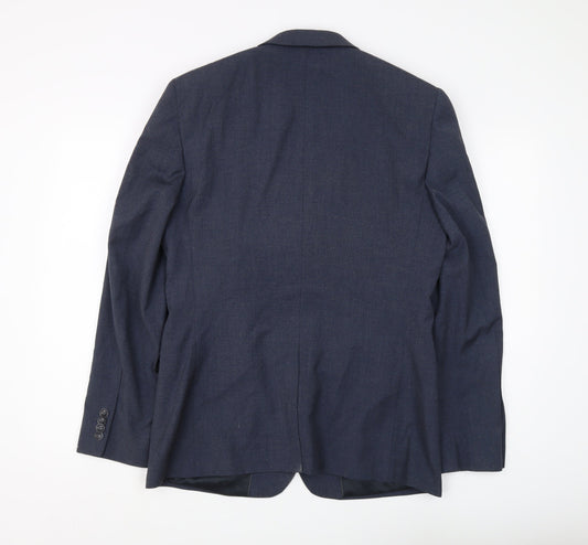Mens UK Size 40 Topman Regular Blue Suit Jacket