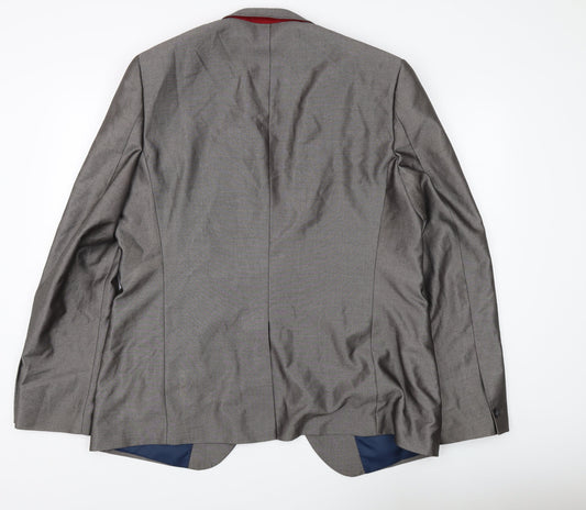 Mens UK Size 46 Ventuno 21 Regular Grey Suit Jacket