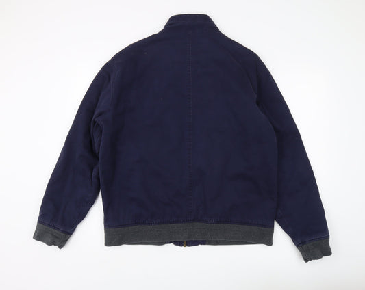 Mens UK Size L Marks and Spencer Blue Bomber Jacket