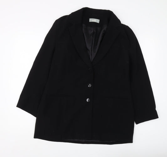 Womens UK Size 16 Wallis Regular Black Suit Jacket