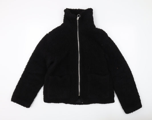 Womens UK Size S Topshop Black Basic Jacket
