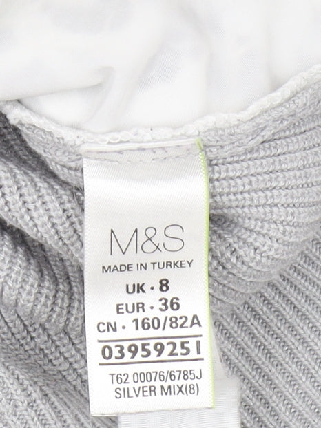 Womens UK Size 8 Marks and Spencer Grey Cardigan Jumper