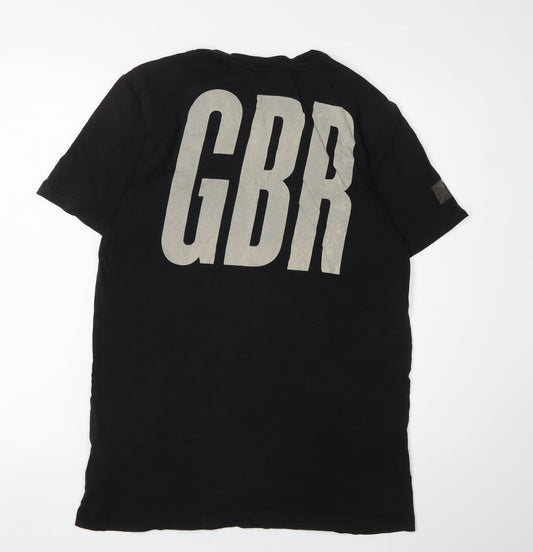 Nike Men's Black Medium Regular Fit Cotton T-Shirt