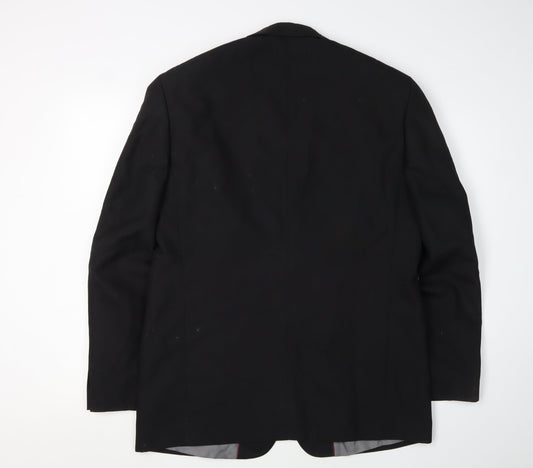 Armando Men's Black Suit Jacket, Notch Lapel, Size 40R