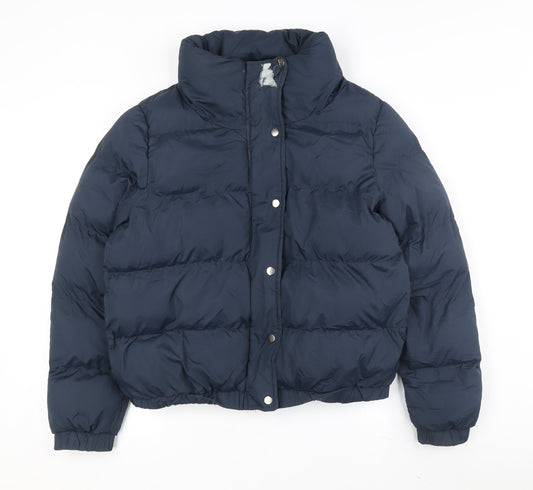 Brave Soul Women's Blue Puffer Jacket Size 14 - Winter Essential