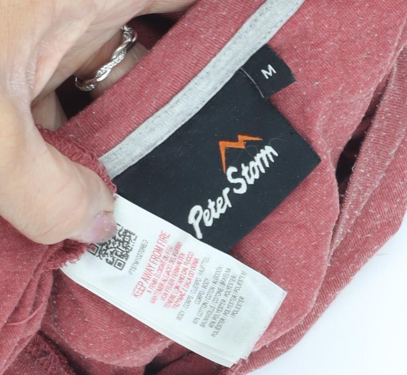 Peter Storm Men's Red M Cotton Crew Neck T-Shirt