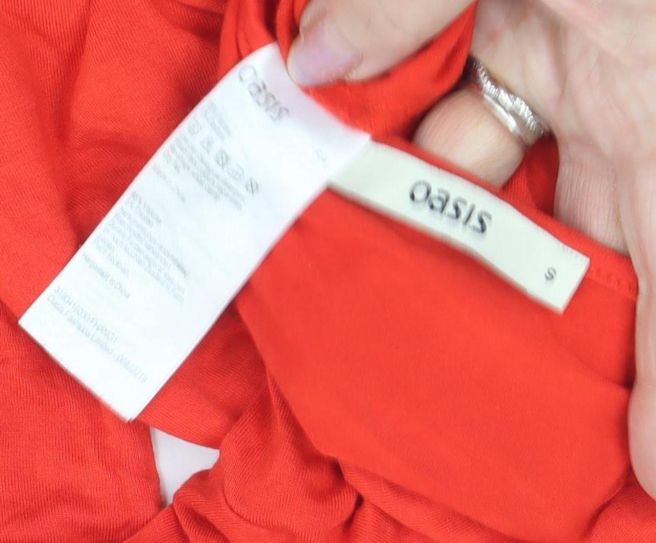 Womens UK Size S Oasis Red T-Shirt