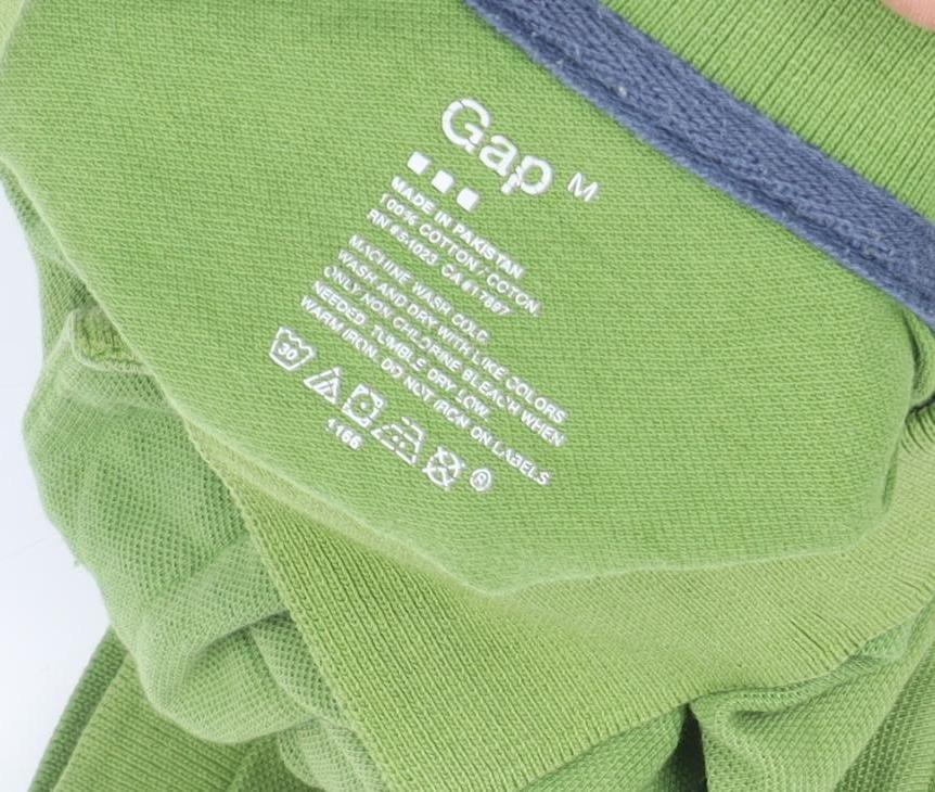 Gap Men's Green Polo Shirt - Size M, Short Sleeve