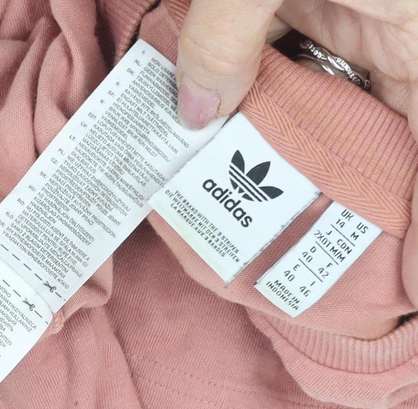 Womens UK Size 14 adidas Pink Basic T-Shirt