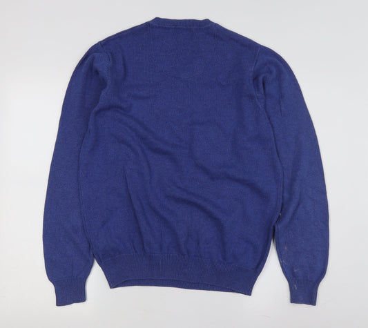 Blue Harbour Unisex Blue V-Neck Cotton Pullover Jumper M