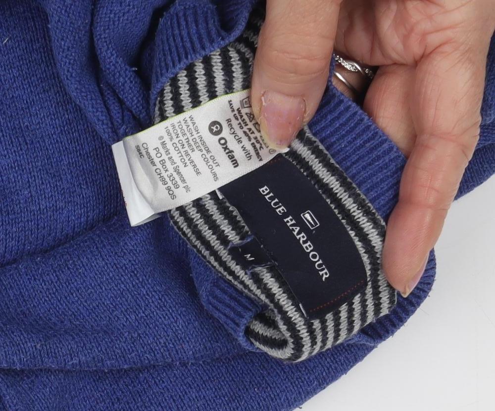 Unisex Adults UK Size M Blue Harbour Blue Pullover Jumper