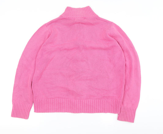 Womens UK Size L EWM Pure Classics Pink Full Zip Jumper