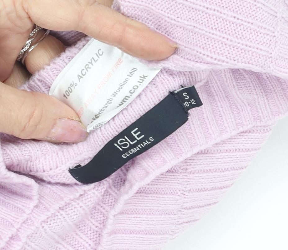 Womens UK Size S Isle Essentials Pink Pullover Jumper