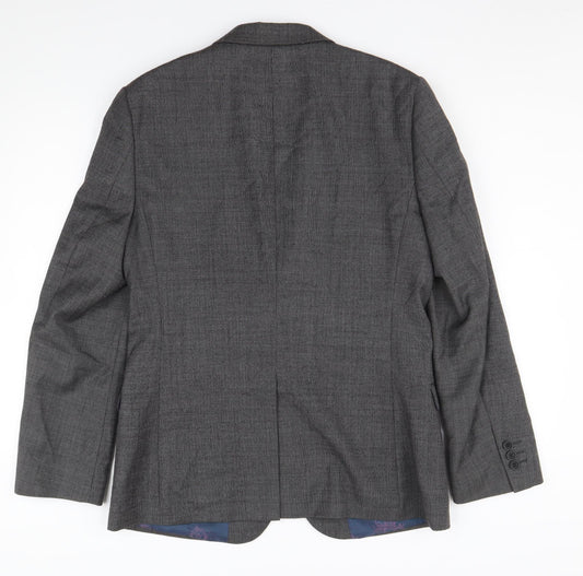 Mens UK Size 38 Ted Baker Regular Grey Suit Jacket