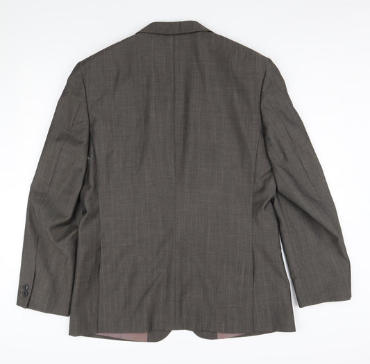 Mens UK Size 42 River Island Regular Brown Suit Jacket