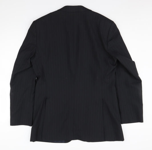 Mens UK Size 40 Jeff Banks Regular Black Suit Jacket