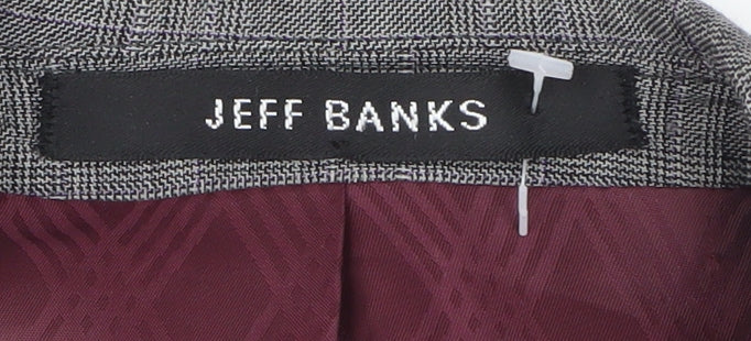 Mens UK Size 42 Jeff Banks Regular Grey Suit Jacket