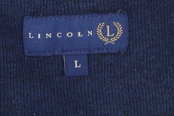 Lincoln Men's Blue Full Zip Jumper - Size L