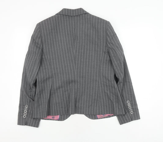 Marks and Spencer Grey Pinstripe Women's Blazer UK 16