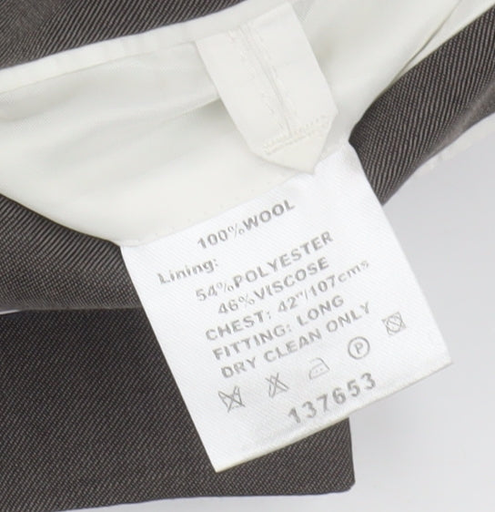 Mens UK Size 42 Daniel Hechter Regular Grey Suit Jacket