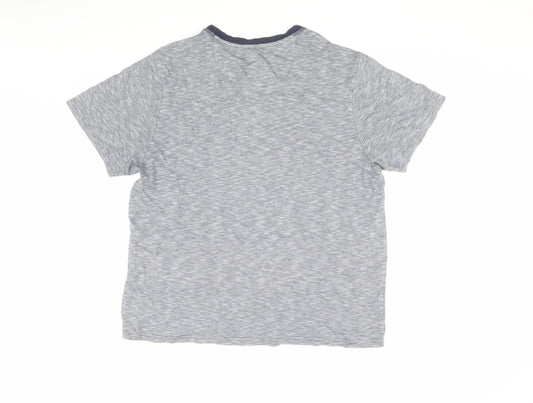 Jasper Conran Men's Grey Henley T-Shirt - Small