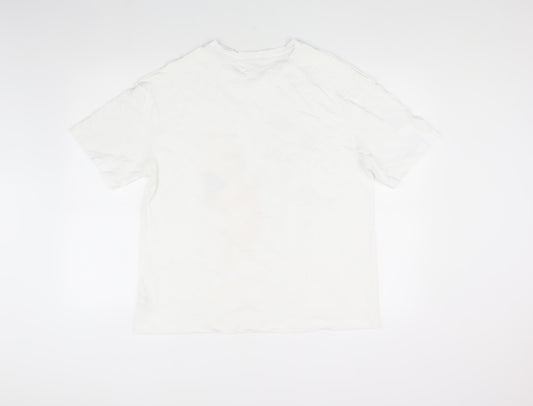 Womens UK Size 8 Disney White Basic T-Shirt