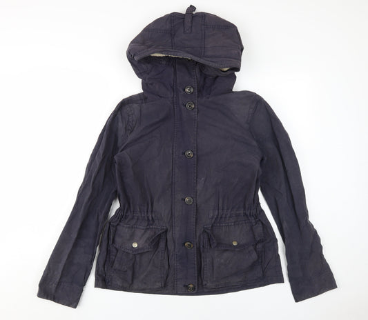 Womens UK Size M Gap Black Parka Coat