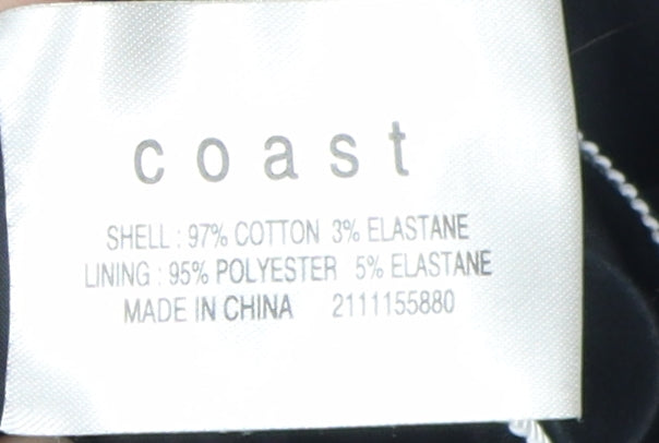 Coast Black Women’s Blazer UK 10 Notch Lapel Formal