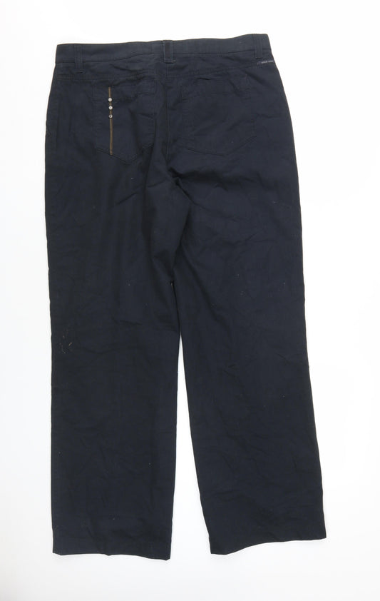 Brax Women's Black Chino Trousers, Size 16L, Windproof