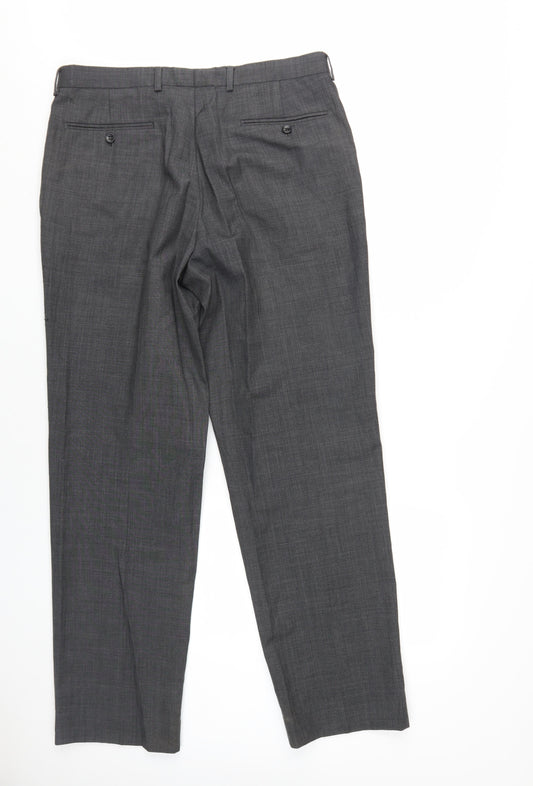 Savoy Taylors Guild Men's Grey Dress Pants 34 Regular