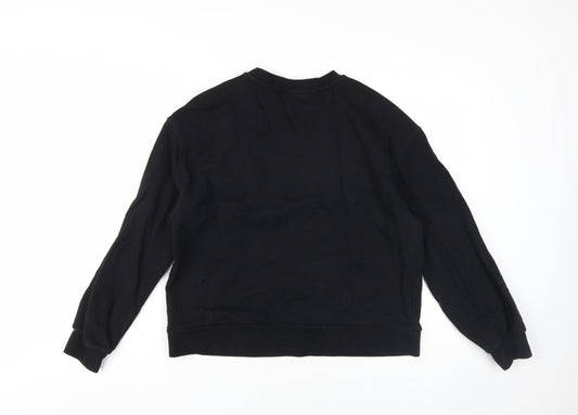 H&M Unisex Black Medium Pullover Sweatshirt